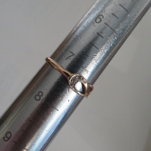 Elegant Twisted 14K Rose Gold CZ Ring. Size 7.25 - Picture 14 of 15